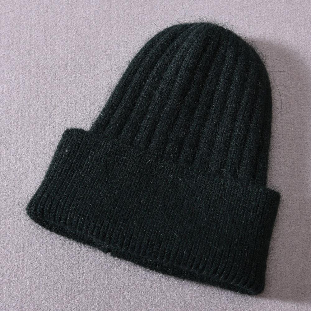 Children's knitted hat rabbit velvet classic striped soft cute autumn and winter outdoor wool hat warm and windproof