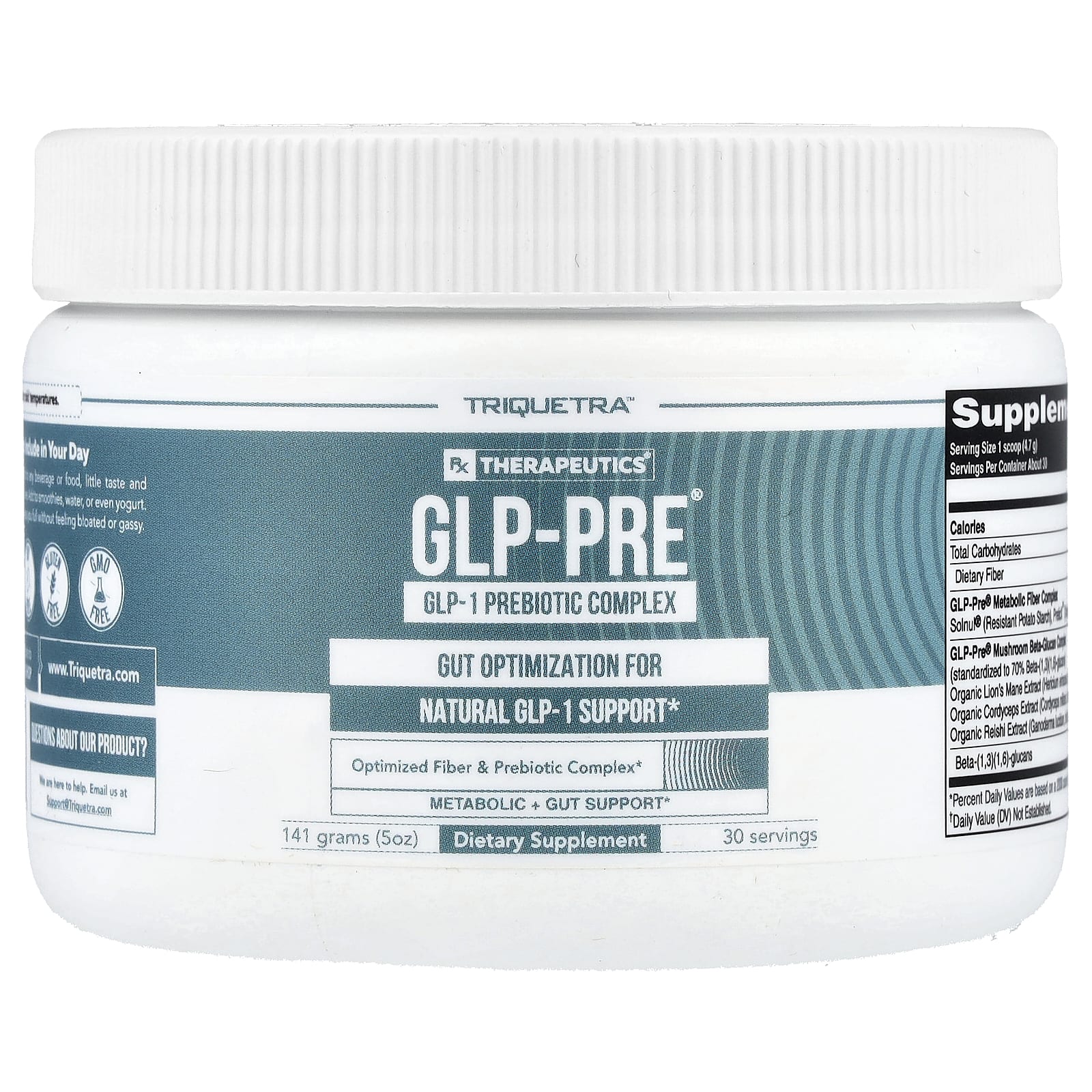 

Triquetra Health, RX Therapeutic®, GLP-Pre® GLP-1 Prebiotic Complex, 5 oz (141 g)
