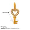Gold Diamond Key Cross Pendant Multi-Style Personalized Pendant Diy Jewelry Accessories