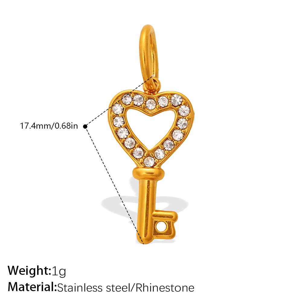Gold Diamond Key Cross Pendant Multi-Style Personalized Pendant Diy Jewelry Accessories
