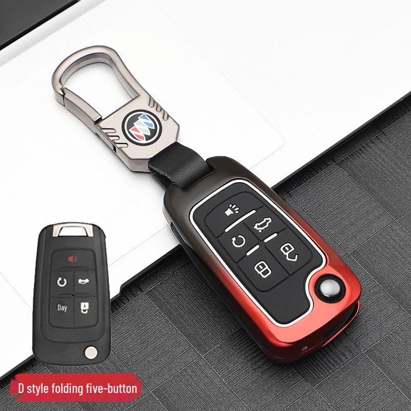Gradient Key Case for Buick: Fits Verano, LaCrosse, Encore, Regal, Yinglang - Folding Design with Buckle