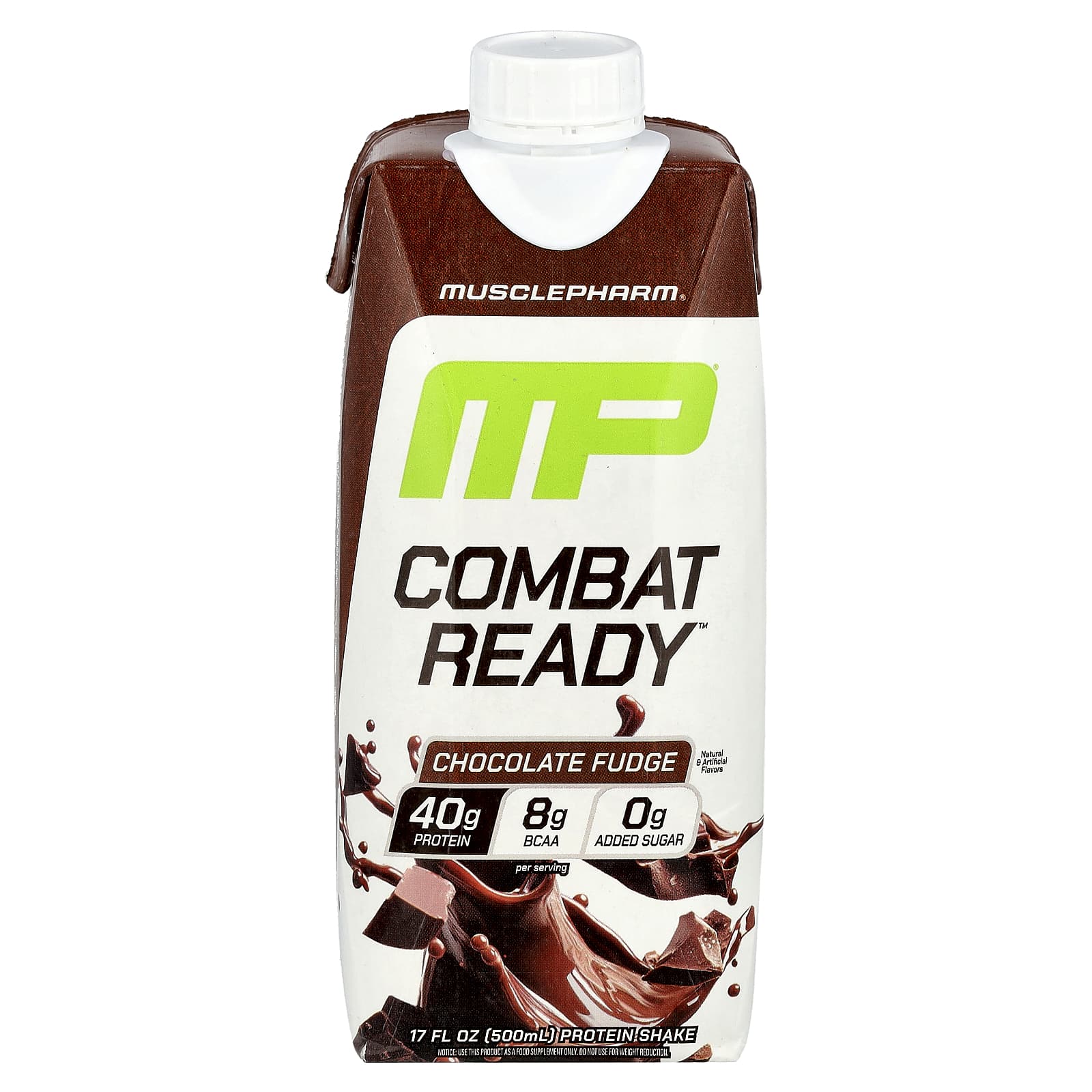 

MusclePharm, Combat Ready™ Protein Shake, Chocolate Fudge, 500ml (17 fl oz)