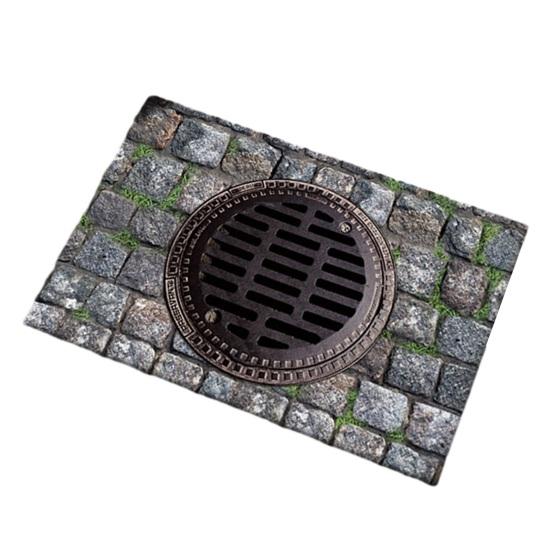 3D Optical Illusion Floor Mat Non-Slip Vision Rug Realistic 3D Carpet for Living Room Bedroom Bathroom Hallway Easy Care Decorative Rug