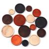 10Pcs Natural Wooden Cabochon Cameo Base Vintage Round Blank Setting Tray For Necklace Jewelry Making Findings Home Decoration