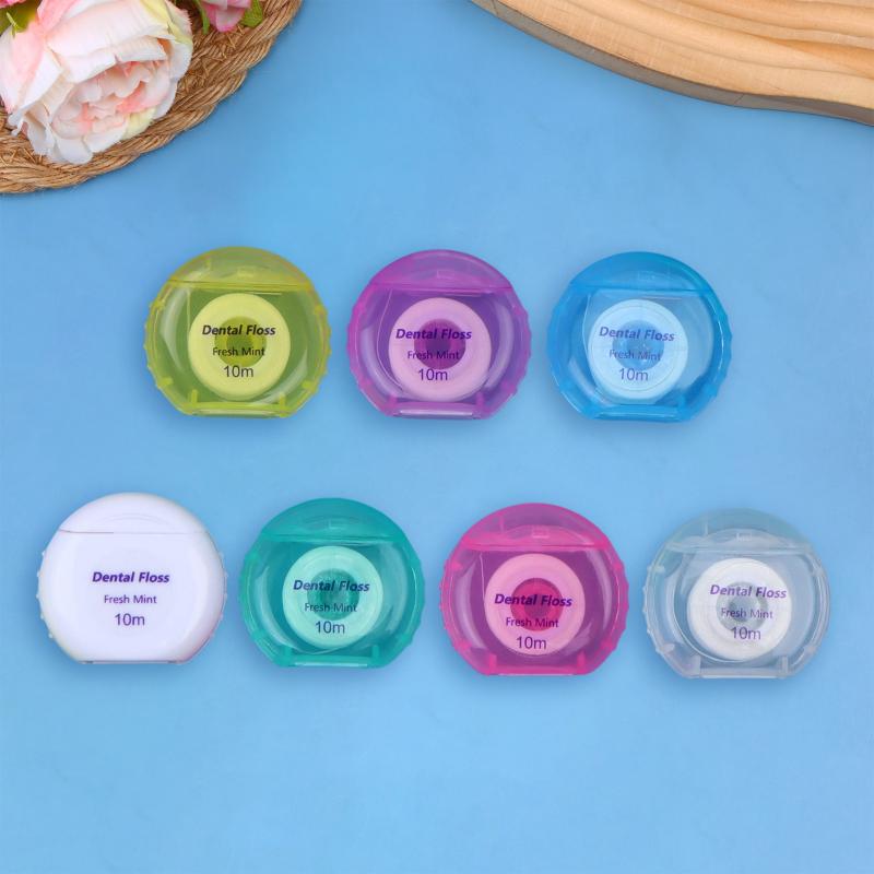 Mint Floss Roll 5Pcs Durable Dental String Removes Debris Fresh Breath Daily Use For Travel Home