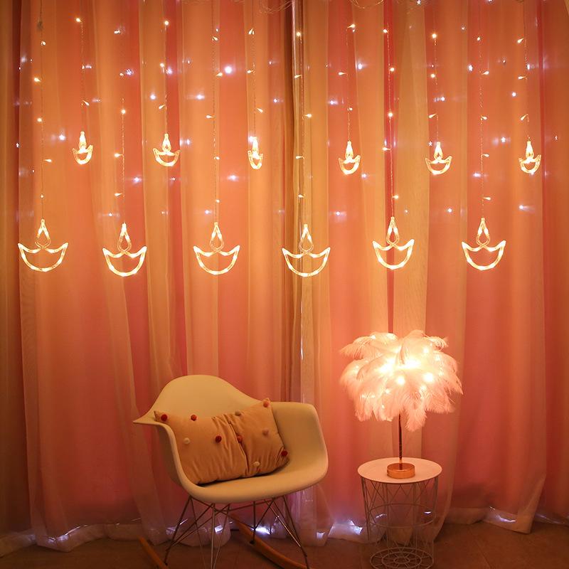 Samsung LED Curtain String Lights - Stars & Moon Decoration for Festivals