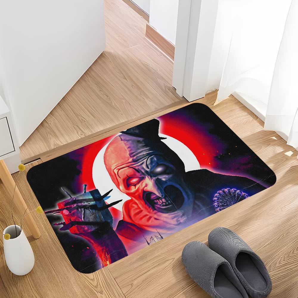 Horror Movie Terrifier Entrance Door Mat Washable Non-Slip Living Room Sofa Chairs Area Mat Kitchen Welcome Doormat