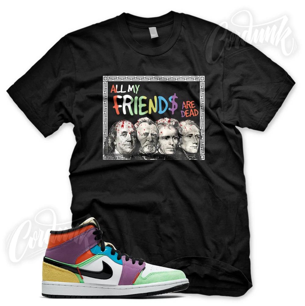 Черная футболка DEAD PRESIDENTS для J1 1 WMNS Многоцветная Playground Orange M