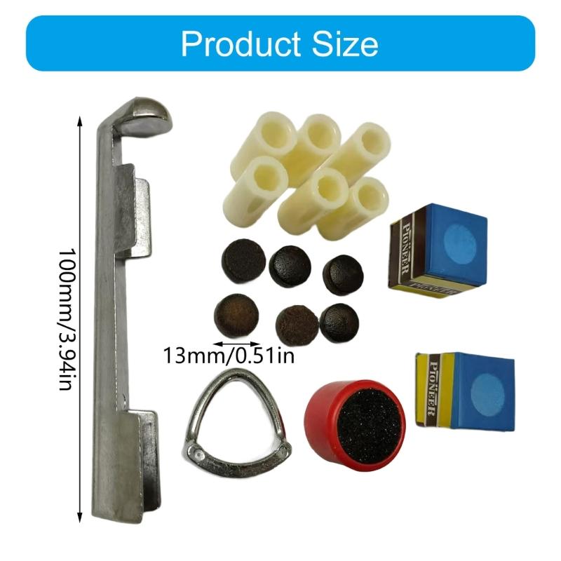 Billiard Stick Tip Tools Pool Cue Repair Kits Portable Pool Cue Repair Tool Billiard Stick Tip Tool Pool Cue Accessories