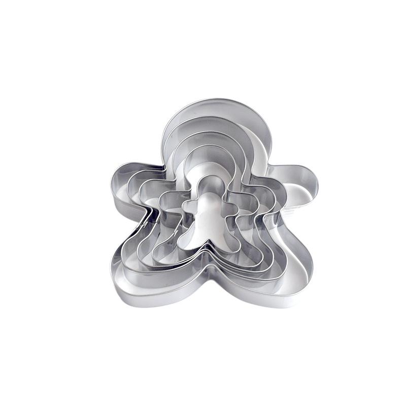 Stainless Steel Christmas Cookie Cutters: Snowflake, Tree, and Gingerbread Man