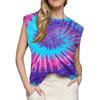 Women's Cap Sleeve Top Summer Printed Tank Top Basic T-Shirt Casual Loose