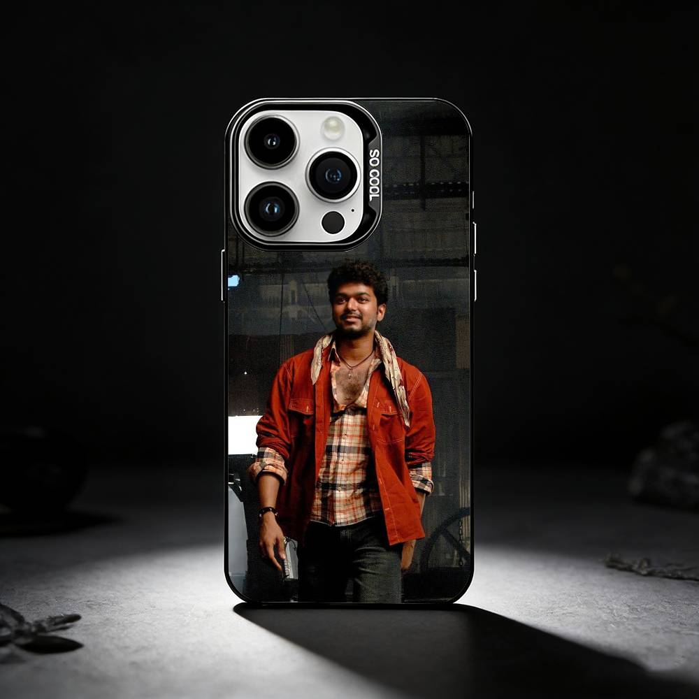 

T-ThalaPathy Actor V-Vijay Phone Case For iPhone 17,16,15,14,13,12,11 Plus,Pro Max,XS,Colored silver phone case iPhone17
