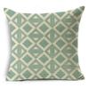 Light Green Fresh Style Cushion Cover 45x45cm Linen Decorative Pillow Cover Sofa Bed Pillow Case