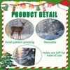 Christmas Deer in Snowy Forest Wreath Banner - Garden Decoration Suitable for Winter and Christmas Holidays - White