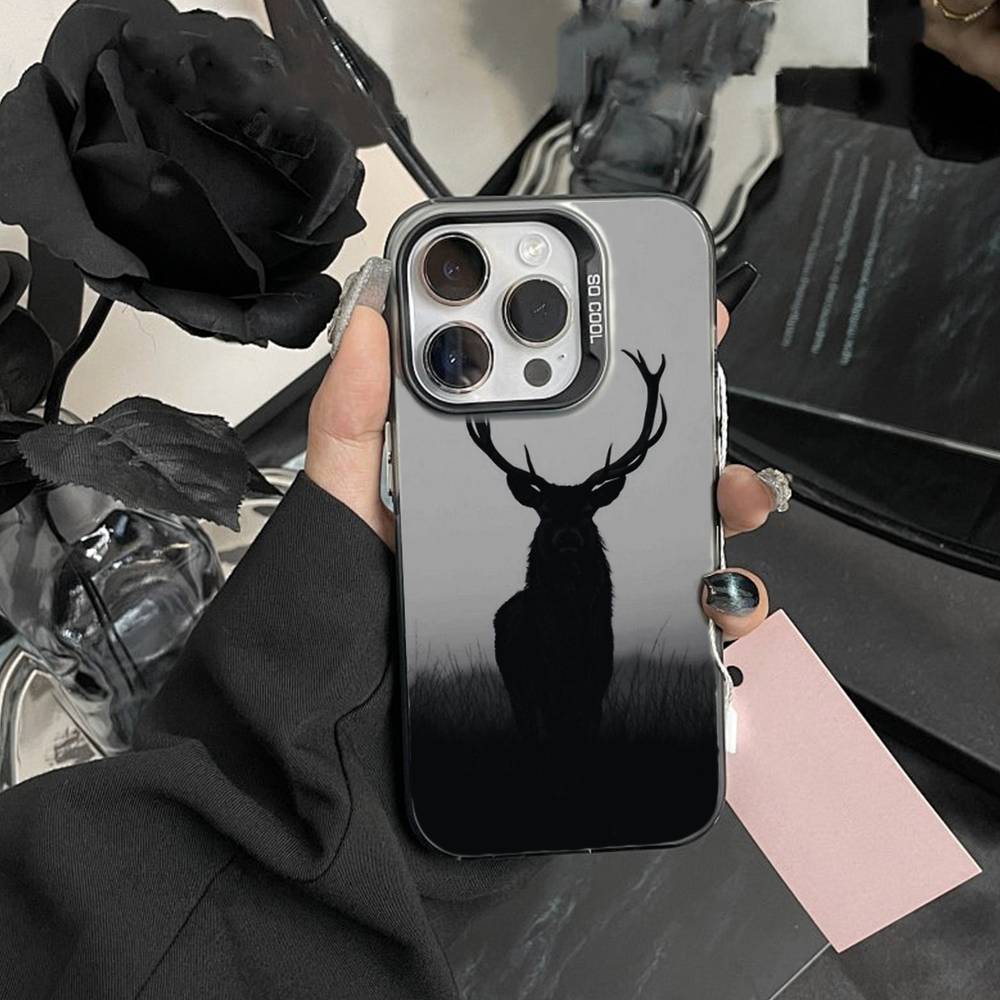Elk In my Dream Phone Case For IPhone 16 17 15 14 12 13 Pro Max Black Color Shockproof Cover