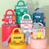 Baby Learning Lock with Key Car Games Early Educational Numbers Matching Locks Parent-children Interactive Unlocking Toys Sensor