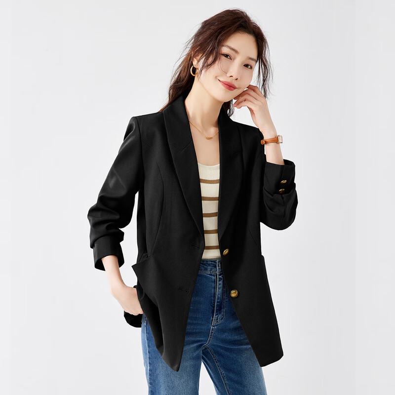 TERRE BLEUE Women's Loose Fit Commuter Blazer