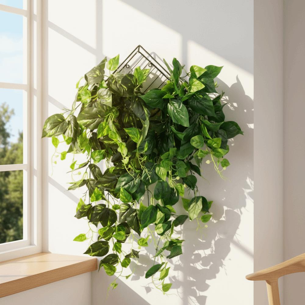 Plastic Fake Hanging Plants Handmade Artificial Realistic Vine Plants Lifelike Decorative Simulation Greenery Garden Decor