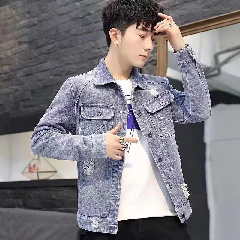 Men's Comfortable Vintage Denim Jacket Plus Size Washed Casual Jacket Loose Comfortable Jacket