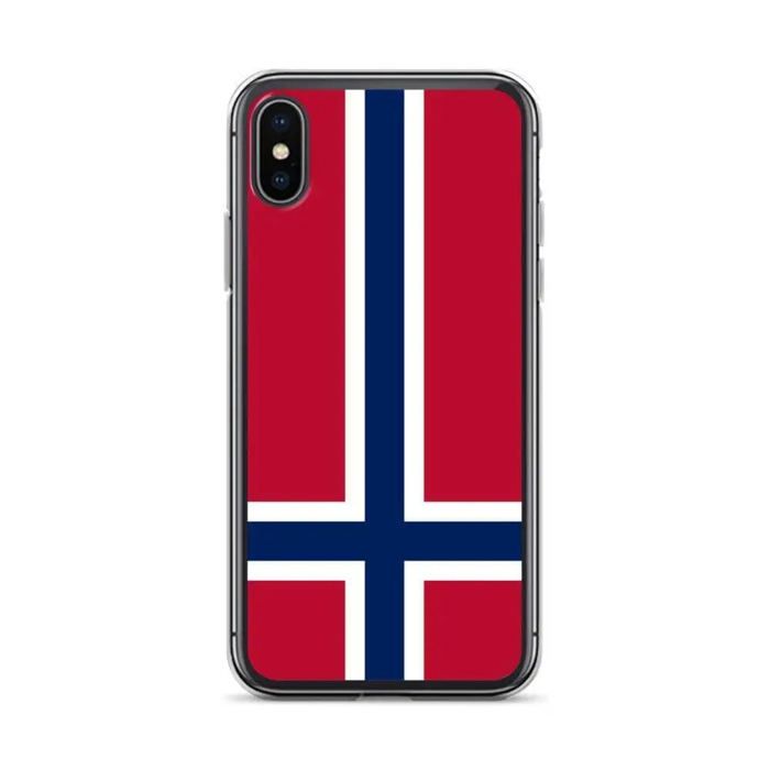 Coque iPhone - Norvège - Drapeau - Souple - Multicolore - TPU transparentní