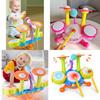Children Electric Light Drum Set With Visual And Auditory Features For Early Education Play