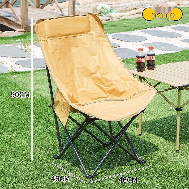 Adjustable Foldable Moon Chair: Portable 3-Position Recliner for Camping & Outdoor Use