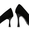 Shoes Suede Black Women Pumps Wine Glasses And High Heels Pointed Toe Women Heels 7 Cm 10cm Ladies Shoes Office Shoes
