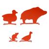 4Pcs Metal Target Practice Waterproof Knock over Stand Reset for Backyard