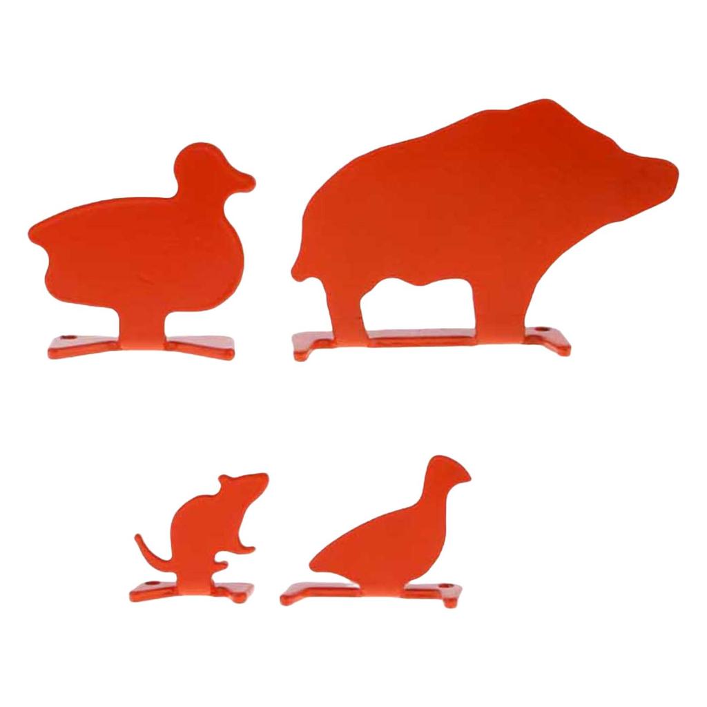 4Pcs Metal Target Practice Waterproof Knock over Stand Reset for Backyard
