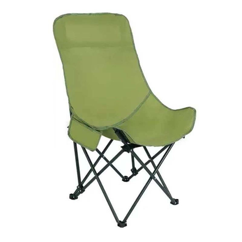Comfortable Portable High-Back Folding Moon Chair for Outdoor Leisure, Camping, Picnic, and Beach.