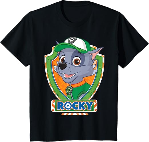 Paw Patrol Kids Rocky Eco Pup Adventure Recycling Hero T-Shirt 140