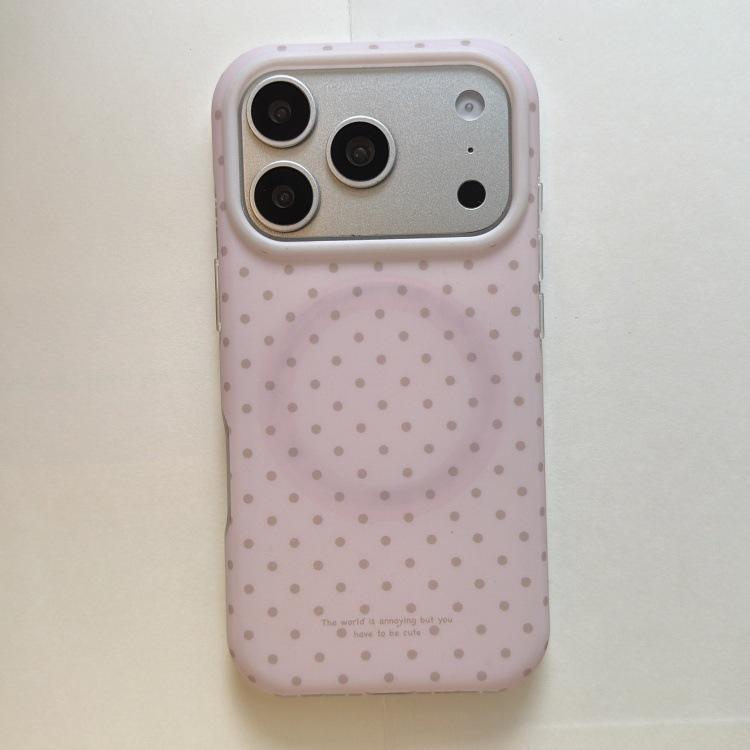 

Pink Polka Dot Miffy Rabbit Magnetic Phone Case for iPhone 16 Pro Max/15 Pro 17 Pro
