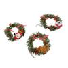 3Pcs Christmas Decorations Home Artificial Christmas Wreath Xmas Ornaments Hanging Wreath for Front Door Window Sills Shelves