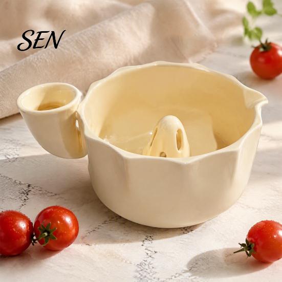Beeren-Sieb für frische Obstschale mit Abflussloch, selbstspülende Keramikschale, dekoratives Sieb zum Abtropfen von Gemüse, zum Waschen und Servieren, Küche