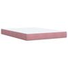 Boxspring Bed with Mattress and Headboard Pink 140 X 200 Cm Velvet