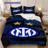 Biancheria da letto Colori Stelle Emblema Inter (1 * copripiumino + 2 * federa, senza nucleo) Copripiumino e federa 2D piatti, morbidi e confortevoli