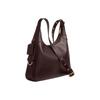 Coach Ella 36 Logo Zip Closure Leather Underarm Shoulder Bag Large Women Shoulder Bag Dark-Coffee CCE48-IMXAL