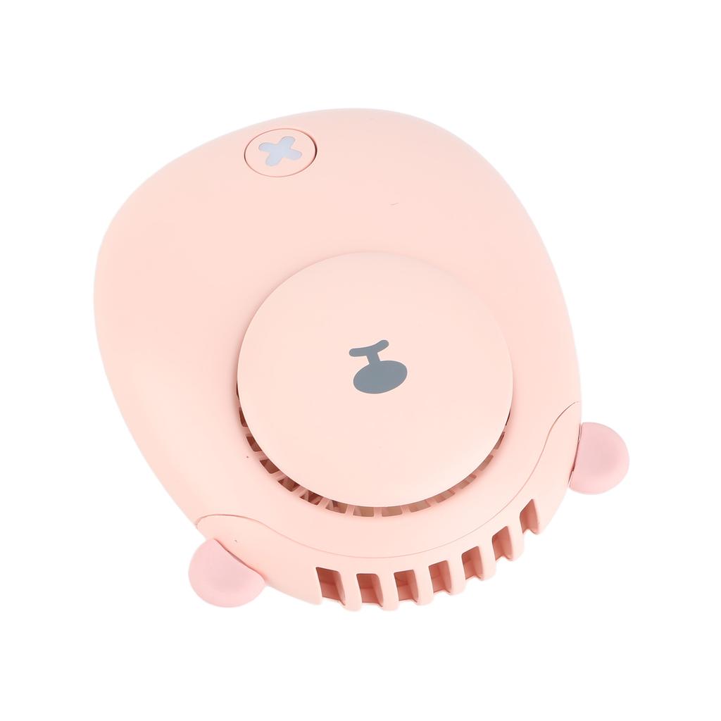 Electric Fan Hanging Neck Portable Mini Fan with 3?Gear Wind Speed USB Charging for SummerPink