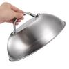 Stainless Steel Pot Lid with Handle Heat Concentration for Even Cooking Cheese Melting Dome Splatter Guard Griddle Accessory