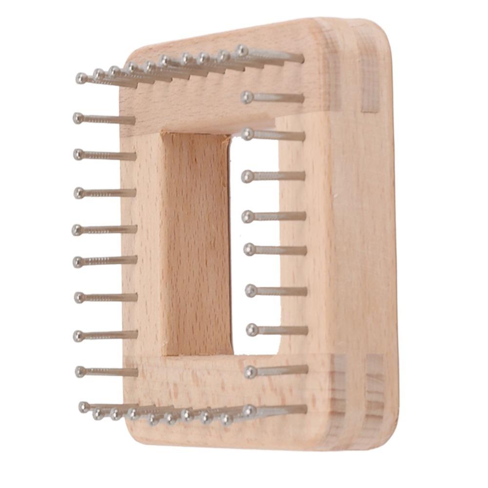 Solid Weaving Tool Wooden Craft Loom Practical Knitting Loom  Hat Making 10*10cm