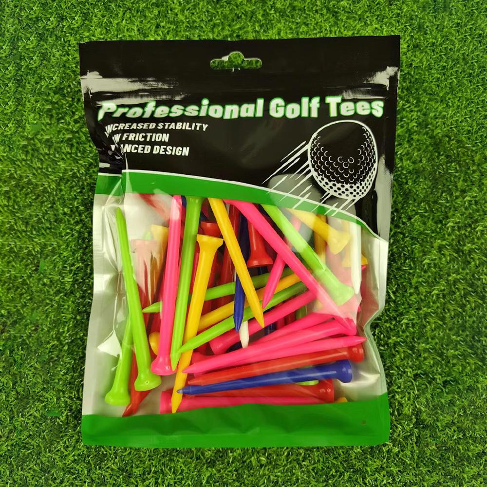 50 Pieces of Golf Tee Plastic Durable Mixed Color 4 Sizes Available Golf Tee Accessories