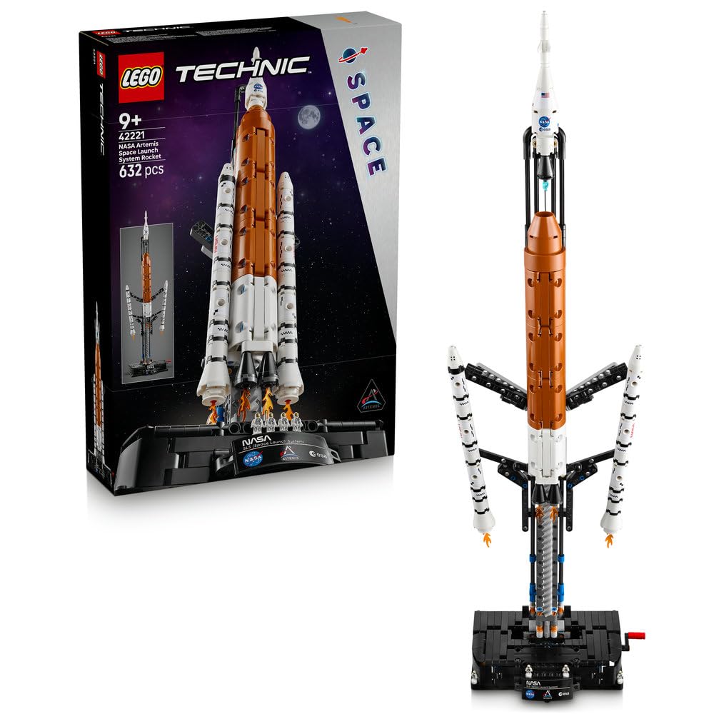 LEGO Technic NASA Artemis Space Launch System Rocket Toy 42221 Birthday Gift for Boys and Girls 9-11 Years Old Space Battle Robot
