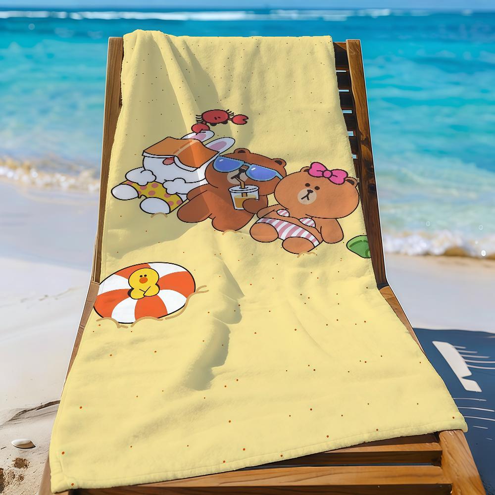 Cute K-KAKAO F-FRIENDS Towel Sports Quick Dry Travel Camping Sandproof Soft Light Large Beach Towel