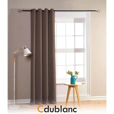 Blackout Curtains - HOMEROKK - 140 X 260 Cm - Dark Taupe - 100% Polyester - 8 Eyelets