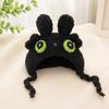 Sunflower Small Pet Plush Crochet Hat Adjustable Ties Bunny Head Cap  Pet Gathering