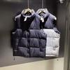 Foreign Trade Surplus Luxury 2025 New Trendy Brand Down Vest for Men and Women, Stand Collar Sleeveless Duck Down Warm Vest Jacket