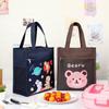 Kids Portable Canvas Lunch Box With Material For School And Outdoor Use