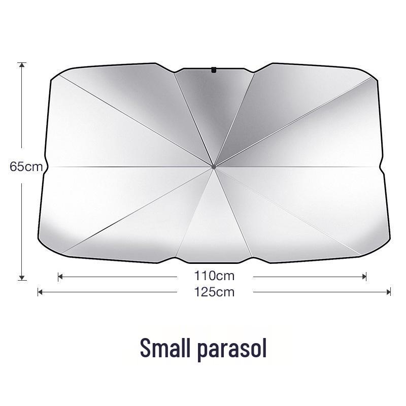 Car Windshield Sunshade - Titanium Silver Heat Insulation Visor