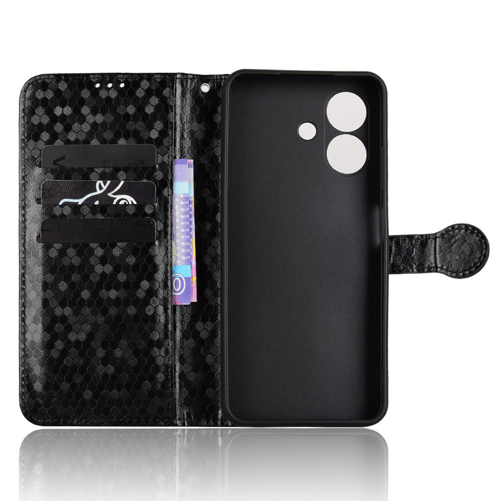 

For Ulefone Note 21 Wallet Case Dot Pattern Imprint PU Leather Phone Cover Green