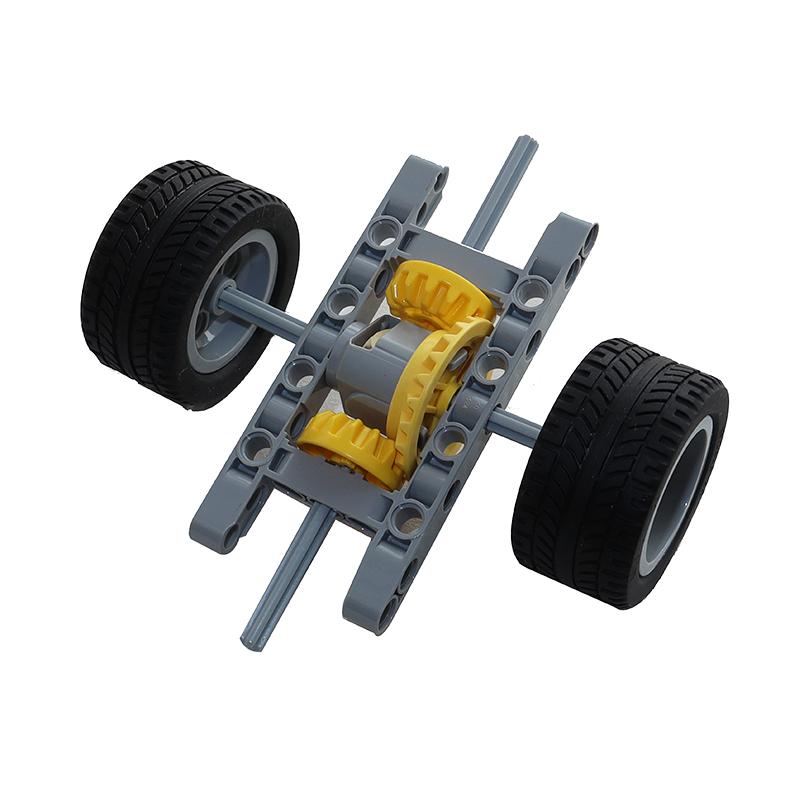 Building Blocks Drive Car Front Back Suspension Steering System Differential Gears Self-Locking Bricks MOC Technical Parts